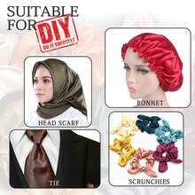 1/2/5/10 Yard Satin Fabric For By Code, Suitable For Wedding Curtain Panel Party Event Banquet Decoration Home Curtain Dress DIY Handicrafts Bridal Silk Satin - View 3