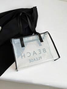 Large Capacity Waterproof Tote Bag For Student Beach Vacation - Multicolor - View 6