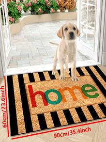 1pc Black Line Home Pattern Entrance Mat, Minimalist Style Indoor/Outdoor Non-Slip Rug, Machine Washable Anti-Fouling Absorbent Doormat For Kitchen, Dining Room, Hallway, Bathroom, Bedroom, Outdoor, Foyer, Home Decor, All Season Carpet Rugs Door Mat Room Decor Carpet For Living Room Kitchen Rug Bedroom Decor Blankets And Throws Rugs For Bed Room Bathroom Decor Room Decoration Stuff Living Room Decor Office Decor House Decor Home Decor Living Room Bathroom Rug Room Decor Aesthetic
