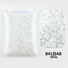 Bán buôn số lượng lớn nhựa Rhinestone thạch màu AB trong suốt AB 2mm, 3mm, 4mm, 5mm, 6mm mặt phẳng nghệ thuật móng tay trang trí quần áo - Nhiều màu - Xem 30