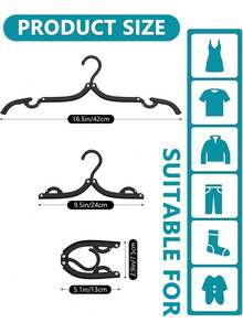 Travel Clothes Hangers Multi-Functional Folding Clothes Rack For Dorms Home Cruise And Drying Clothes Travel Essential Accessories Back To School Essential - Multicolor - View 7