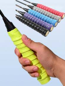 1/6Pcs Anti-Slip Racquet Overgrip - Tacky Sports Grip Tape For Tennis Rackets, Badminton Squash Handle Wrap, Non-Slip Fishing Rod Grip Enhancer Accessories - Multicolor - View 1