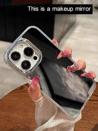 防震加厚镜面材质保护壳适用于 16 Pro Max 15 14 13 12 11系列，创意卡通时尚保护套，兼容智能手机