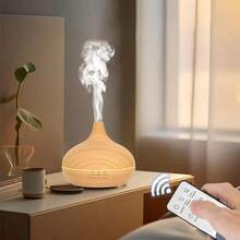 Aromatic Essential Oil Diffuser, 150ml Wood Grain Ultrasonic Cold Fog Whisper Mute Humidifier, With Color LED Light Switching And 4 Timer Settings, With Remote Control Aromatherapy Machine - USB - View 11
