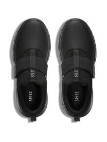 SPIEZ Men's Non-Slip Waterproof Oil-Resistant Kitchen Work Shoes Comfortable Slip-On Safety Sneakers - Black - View 3