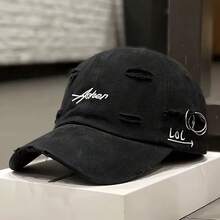 Ins Vintage Hole Soft Cap Female Spring Summer Fashion Personalized Simple Street Sun Protection Baseball Cap Tidal Hole Location Random - Multicolor - View 11