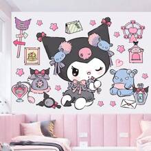 Sanrio Large Sanrio Kuromi Cartoon Wall Sticker For Children's Room, Girls' Bedroom, Cute Decorative Wall Decal For Nursery