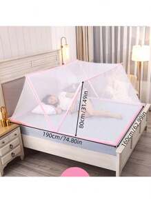 1 Pieza Red mosquitera de cama portátil y plegable, diseño plegable, apta para camas de 1,6*1,9m/1,8*2m