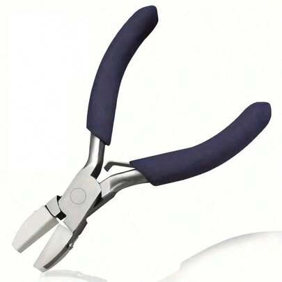 1 pieza Alicates de nariz plana mini de 3.5 pulgadas de nailon con acero inoxidable - Adecuado para la fabricación de joyas, cuentas y manualidades