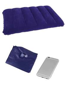 1 Stück PVC Samt-Kissen aufblasbar, Outdoor Strand Reise Nap Kissen, Business Büro Lässig Kissen, tragbare aufblasbare Yoga Stützmatte, aufblasbares Reisekissen, Outdoor Camping Taille Kissen, Umarmungskissen zum Schlafen