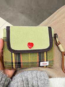 1 件大容量便携式化妆品杂物网格收纳袋，糖果系列迷你卫生巾收纳袋，多功能便携式收纳袋