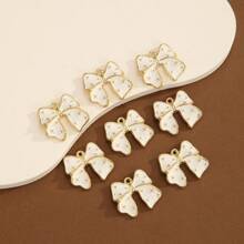 8pcs/Set Elegant Bowknot Korean Style Metal DIY Jewelry Pendant Charm Accessories