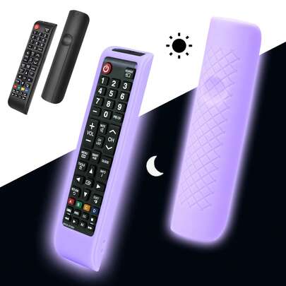 Silicone Case Compatible With Samsung TV Remote Controller , Fits BN59-01199F ,BN59-01301A, BN59-01315A Model ,Glow In The Dark, Light-Weight Shockproof Anti-Slip Remote Skin Compatible With Samsung Smart TV Remote,Multiple Colors Available Insulation,Galentines,Puppy,Carnival,Party Decorations