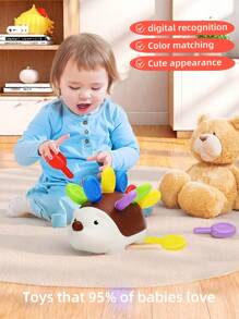 Juguetes Montessori para niños de 1 año,Juguete educativo del erizo ABS para entrenamiento sensorial,Juguetes sensoriales para niños,Juguetes para apilar para niños pequeños,Juguetes educativos para el desarrollo de la concentración del bebé,Juguetes de motricidad fina y sensorial,Juegos para bebés, Juguetes educativos para niños pequeños de 1 a 3 años, Regalo de cumpleaños