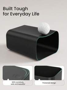 1 PC Bathroom Trash Can With Lid, 2.6 Gallon Small Black Trash Can, Garbage Bin With Snap Top Lid, Dog Proof, Plastic Waste Basket For Bedroom, Toilet And Back To School