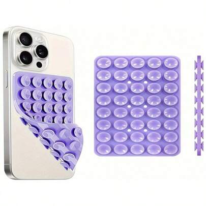 Silicone Suction Cup Phone Mount, 1 PC, Hands-Free Mobile Stand, Airplane Travel Essential, Compatible With Any Smartphone For Selfies And VideosSilicone Suction Cup Phone Mount, 1 PC, Hands-Free Mobile Stand, Airplane Travel Essential, Compatible With Any Smartphone For Selfies And Videos Compatible With IPhone, Android Phone, Gift For Birthday, Family, Friends Phone Holder, Phone Stand, Phone Accessories