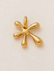 1PC 不锈钢 DIY 精致植物系列吊坠项链炉真空电镀 18K 金首饰制作 - 金色 - 查看 12