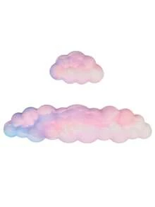 Cloud Wrist Rest, 2 Pieces Of Memory Foam Cute Cloud Palm Rest Keyboard With Non-Slip Base, Ergonomic Cloud Arm Rest Keyboard, Convenient For Typing Game/Laptop
