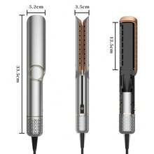 UKLISS 二合一负离子吹风机/直发器（2亿个负离子）| 1100万转/分钟无刷电机 + 1300瓦 | 快速加热，液晶显示屏 + 自动断电 | 适用于所有发质，家用及送礼佳品 | 强劲的直发和吹干效果，礼盒包装