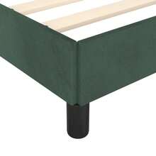vidaXL Giroletto Senza Materasso Verde Scuro 80x200 Cm In Velluto - Green - View 6