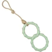 Neue Makronen-farbige Haustierspielzeuge mit Sisalseil Doppelringen zum Kauen, strapazierfähiges Tauziehen Haustierspielzeug