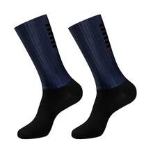 Calcetines de Ciclismo de Silicona Aero Antideslizantes para Hombres, Calcetines de Deporte para Bicicleta y Running - Yak331 - Ver 1