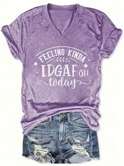 Damen V-Ausschnitt Kurzarm Lässige Loose Bluse, Basic Kurzarm T-Shirt