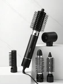 Máy sấy tóc CRASTS Professional 5 trong 1, Lược chải tóc, Máy sấy tóc, Tạo kiểu tóc, Đa chức năng cho máy uốn tóc, Máy uốn tóc & Máy duỗi tóc, Làm khô nhanh, Tiếng ồn thấp, Có 5 đầu nối, 3 chế độ gió và sử dụng tại nhà & tiệm, Quà tặng chăm sóc tóc - Phích cắm loại F của EU (220-240V) - Xem 2