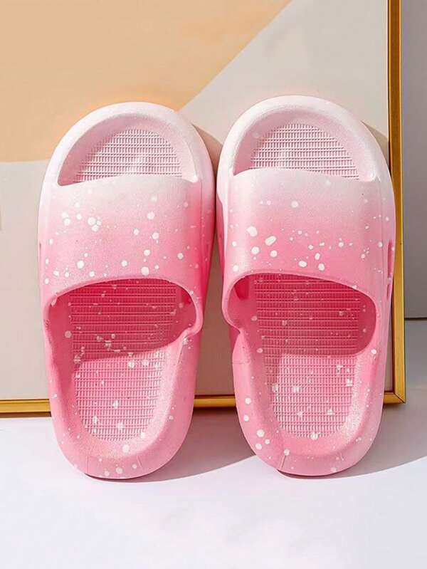 Children's 2020/2025 Summer Ombre Color Slippers, Fashion Indoor Outdoor Casual Non-Slip House Slides For Boys & Girls
