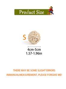 1 pieza Pelota de paja de mar para morder del loro, juguete para afilar el pico, apropiado para loros, cacatúas, guacamayos, agapornis, periquitos, canarios y otras aves pequeñas, suministros de aves inteligentes, juguete para loros, suministros para aves, pelota de enriquecimiento para la cacatúa