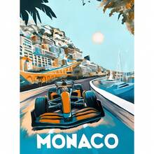 1 件无框墙面艺术海报流行 F1 跑车海报印刷品墙面艺术帆布著名赛道画适合赛车爱好者卧室家居装饰无框复古 - 彩色 - 查看 15