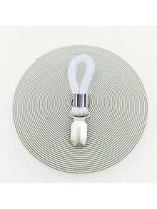 رف منشفة متعدد الاستخدامات مُنسوج، مشابك منشفة حلقية، مشابك معدنية لتخزين الحمام/المطبخ