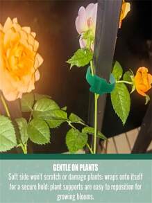 200pcs Reusable 6-Inch Adjustable Non-Slip Nylon Plant Ties With Hook And Loop Fasteners, Green, Ideal For Climbing Plants, Support, And Gardening Applications, Garden Maintenance | Functional Gardening Tool | Secure Fastening