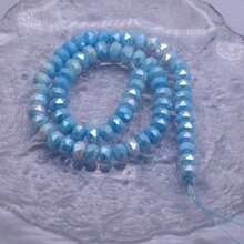 20 Stücke/Beutel 6x8mm facettierte Glasperlen in Macaronfarben für Schmuckherstellung, Sommerfarben, DIY Halskette, Handyketten, Raumperlen