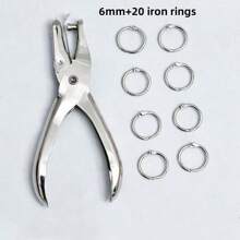 Macchina fustellatrice per ufficio, pinza perforatrice per fori rotondi da 3 mm, macchina perforatrice per fori da 6 mm, anelli in ferro per schede e carte, forniture per studenti, carta A4, macchina fustellatrice singola per piccole schede, adatta per uso domestico, cartoleria, uffici aziendali, all'aperto, feste, regali per vacanze