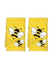 1 pezzo Asciugamano estivo a tema ape, adatto per la vita quotidiana, decorazioni per soggiorno e cucina, comple anni, matrimonio e riunioni familiari