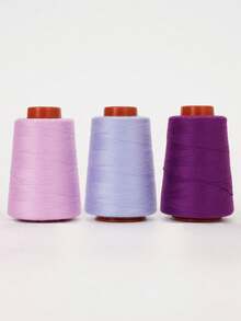 Set de 3 hilos de coser de poliéster: colores regulares mezclados para costura en el hogar, 402 carretes pequeños de hilo para máquina de coser y costura a mano (800 yardas cada uno) - Multicolor - Ver 19