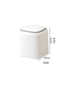 1pc 25 New Mini Desktop Trash Can, Press Open Lid Compact Clean Trash Can For Home And Office, Suitable For Kitchen, Bathroom, Bedroom, Living Room And Countertop Storage - Cosmetics, Office Supplies Decoration And Storage Bathroom Decor Fall Decor Back To School - Multicolor - View 11