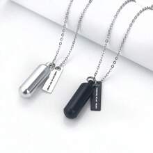Polychrome Cylinder Urn Necklace For Ashes For Women Men Cremation Jewelry Keepsake Memorial Human Pet Ashes Pendant With Forever In My Heart - Cylinder - View 3