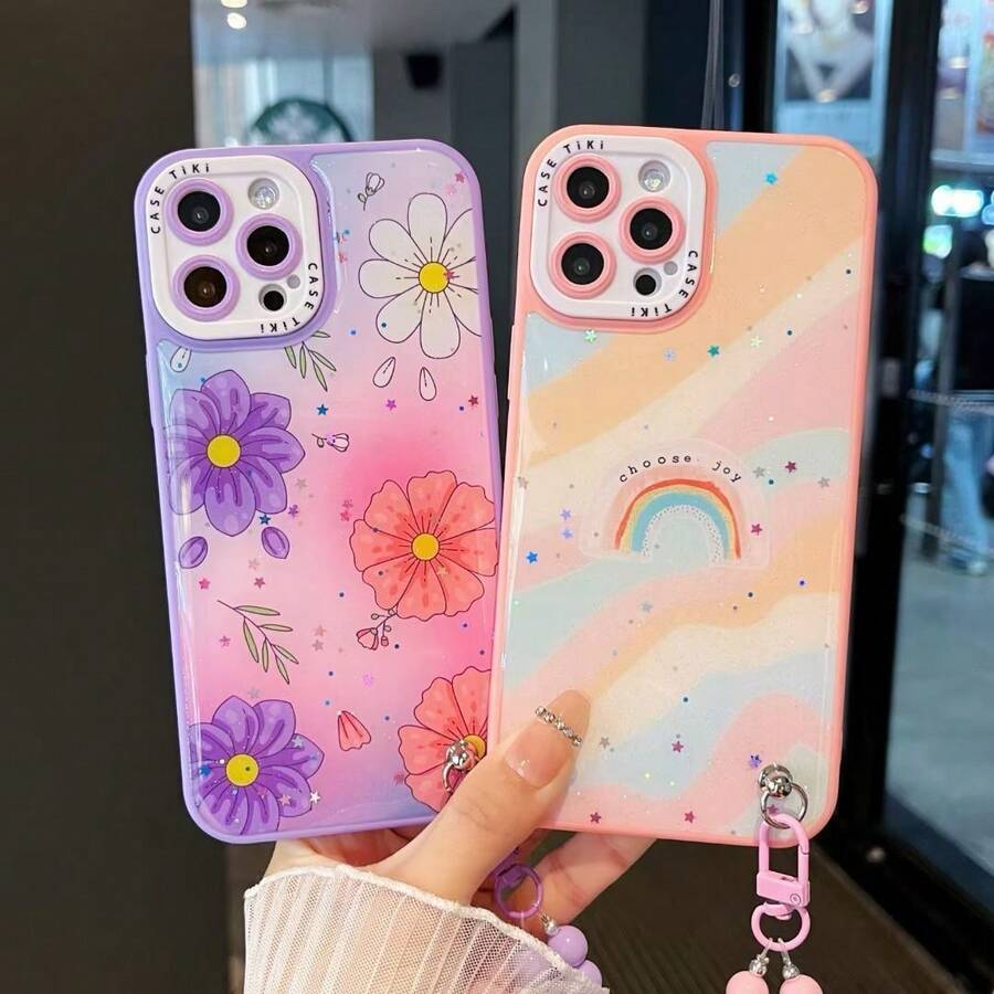 Printed Cover With Pearl Handle – Protection And Charm - Lila Púrpura - Ver 1