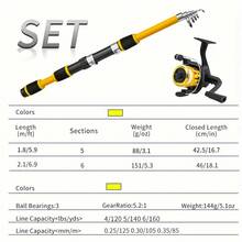All-Levels Fishing Combo: 6ft/7ft Hi-Vis Rods Pre-Loaded Reels With 12 T-Tail Lures-Lock And Travel Gear For Beginners And Professionals - 82.68 inch Fishing Rod Set - View 5