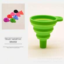 Embudo de motor de coche, embudo Universal de silicona para líquido, lavadora, cambio de líquido, embudos de cambio de gasolina y aceite de motor portátil plegable UTKB - BLANCO - Ver 4