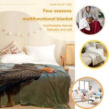Majestic Eagle Portrait In Natural Habitat Home Use, Travel, Camping, Personalized Blanket A Perfect Gift For Family And Friends_00001_