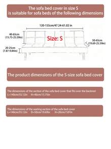 1 pieza Funda de sofá cama con simetría geométrica, tela jacquard de alta elasticidad, fácil instalación, se ajusta a múltiples tamaños, adecuada para todas las estaciones y festividades, resistente a arañazos de mascotas, funda de sofá cama plegable para decoración del hogar