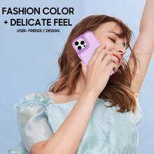 Funda sm11 Protectora 3 en 1 | Estructura PC+TPU+PC | Diseño Transparente y Colorido - Morado - Ver 8