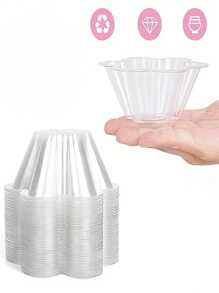10/30/50pcs Clear Plastic Ice Cream Cups - Disposable, Rust-Proof Bowls For Sundaes, Yogurt Parfaits, Appetizers, Fruit & - Perfect For Parties & Dessert Serving, Ice Cream Bowls