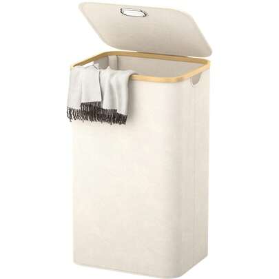 Free Shipping - 100L Tall Laundry Hamper With Lid N Handle, Large Waterproof Clothes Laundry Basket Laundry Storage Bin Organizer For Dorm, Bathroom, Bedroom, Laundry Room, Clothing, Toys