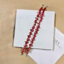 1 对花朵胸罩肩带可拆卸花卉胸罩肩带装饰花朵蕾丝肩带适用于无肩带礼服胸罩花朵蕾丝肩带女士 - 彩色 - 查看 16