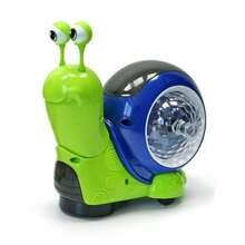 Caracol giratorio motorizado con luz - Juguete electrónico interactivo para niños - Con luces LED y música - Proyección de iluminación y sonido - Reptación para bebés - Apto para niños y niñas
