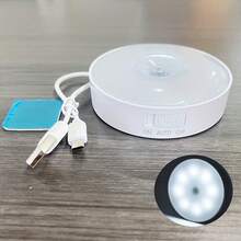 1 件/3 件/6 件运动传感器 LED 夜灯,USB 可充电橱柜灯,白光/暖白光,适用于卧室床边、厨柜衣柜灯、楼梯墙壁装饰、走廊灯(250mAh) - 白色帶撥動開關 - 查看 16